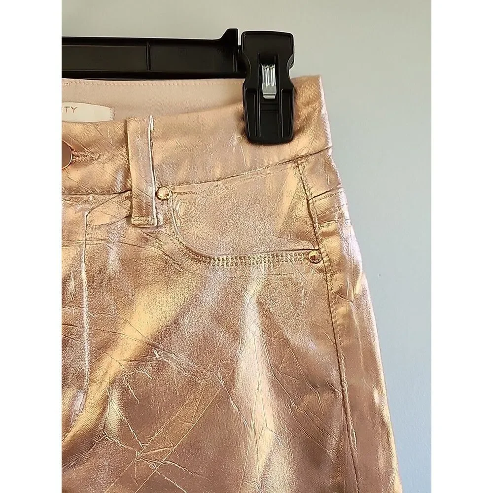 Unique Fidelity Denim Women's‎ 25 Gwen Skinny Jeans Size Rose Gold Foil